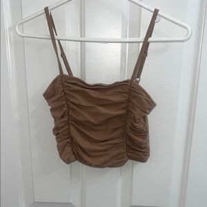Hollister Ruched Tan Cami Top